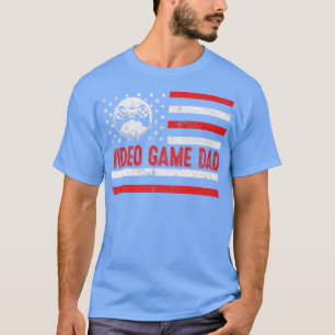 Herren US Flagge Videospiel Dad Vintage Sportliebh T-Shirt