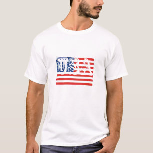 Herren-USA-Flagge-Grafik-T-Shirt Kühnes Patriotisc T-Shirt