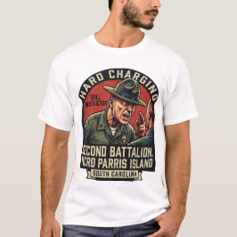 Herren USMC Hard Charging Drill Instructor Parris  T-Shirt
