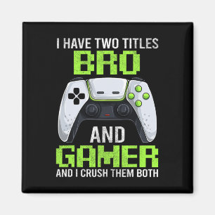 Herren Videospiel Bro Gamer Shirt Magnet