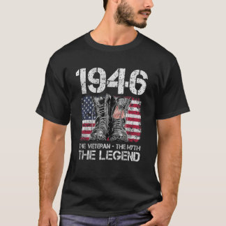 Herren Vintage 1946 Mann Mythos Legende 76. Geburt T-Shirt