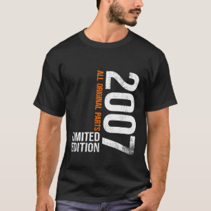 Herren Vintage 2007 18. Geburtstagsgeschenke Junge T-Shirt