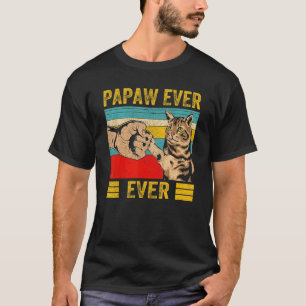 Herren Vintage Best Cat Papaw Ever Bump Fit Cat D T-Shirt