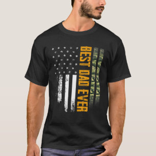 Herren Vintage Best Dad Ever Camo Amerikanische Fl T-Shirt
