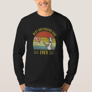 Herren Vintage Best Greyhound Dad Ever Fist Bump T-Shirt