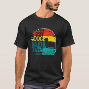 Herren Vintage Bester Corgi Hund Papa Allerzeit zu T-Shirt