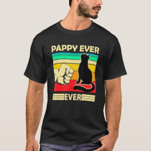 Herren Vintage Bester Katze Pappy jemals Stoß Fit T-Shirt