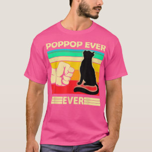 Herren Vintage Bester Katze PopPop Ever Bump Fit L T-Shirt