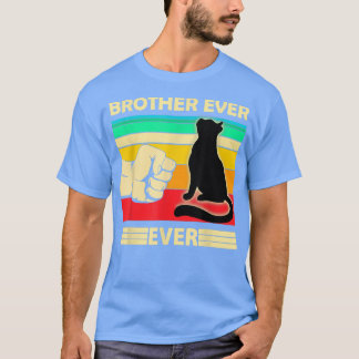 Herren Vintage Bester Katzenbruder Ever Bump Fit L T-Shirt