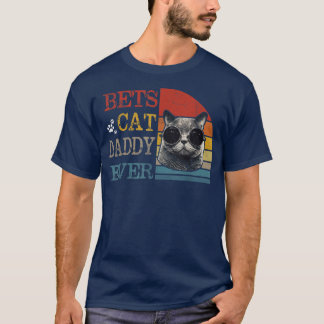 Herren Vintage Bester Katzendaddy Aller Zeiten Lus T-Shirt