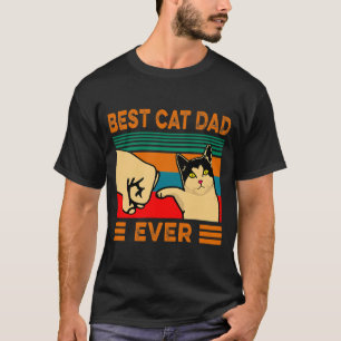 Herren Vintage Bester Katzenpapa aller Zeiten Fist T-Shirt