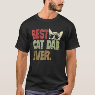 Herren Vintage Bester Katzenvater Aller Zeiten Ka T-Shirt