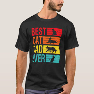 Herren Vintage Bester Katzenvater Aller Zeiten Ret T-Shirt