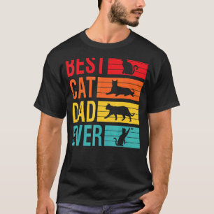 Herren Vintage Bester Katzenvater Aller Zeiten Ret T-Shirt