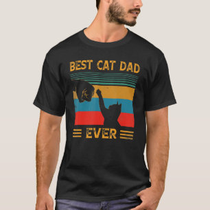 Herren Vintage Bester Katzenvater überhaupt Stoßka T-Shirt