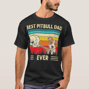 Herren Vintage Bester Pitbull-Vater überhaupt Bump T-Shirt