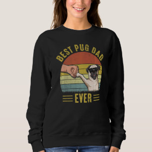 Herren Vintage Bester Pug-Vater Aller Zeiten Fist Sweatshirt