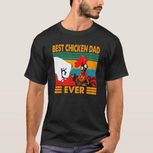 Herren Vintage Bestes Huhn Dad jemals T-Shirt