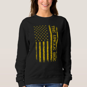 Herren Vintage-Biene Amerikanische Flagge The Bee  Sweatshirt