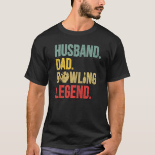 Herren Vintage Bowling für Bowling Ehemann Vater T-Shirt