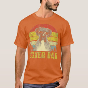 Herren Vintage Boxer Dad Retro Boxer Hund Papa Vat T-Shirt