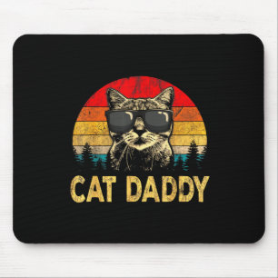 Herren Vintage Cat Daddy Lustiges Katzenliebhaber- Mousepad