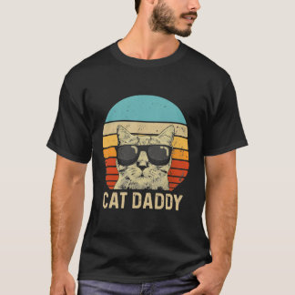 Herren Vintage Cat Daddy Lustiges Katzenliebhaber- T-Shirt