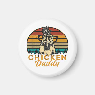 Herren Vintage Chicken Daddy Chicken Vater Vater F Magnet