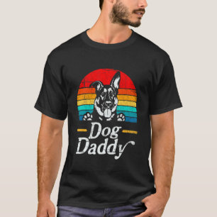 Herren Vintage-Deutscher-Schäferhund-Hund Daddy-Hu T-Shirt