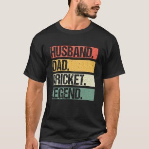 Herren Vintage Ehemann Vater Cricket-Spieler Legen T-Shirt
