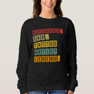 Herren Vintage Ehemann Vater Tattoo-Künstler Legen Sweatshirt