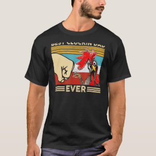 Herren Vintage Huhn Papa Best Cluckin Dad Ever Pro T-Shirt