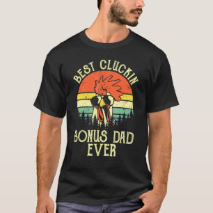 Herren Vintage Huhn Papa Bestes Cluckin Bonus Papa T-Shirt