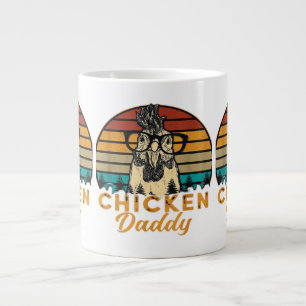 Herren Vintage Hühner Daddy Huhn Vater Farm Jumbo-Tasse