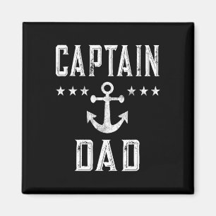 Herren Vintage Kapitän Vater Seebootfahren Vaterta Magnet
