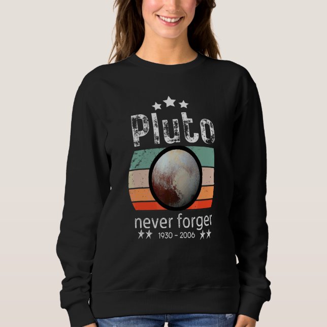 Herren Vintage Nie vergessen Pluto Retro Stil Sweatshirt (Vorderseite)