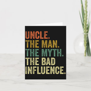 Herren Vintage Onkel Mann Mythos schlechter Einflu Karte