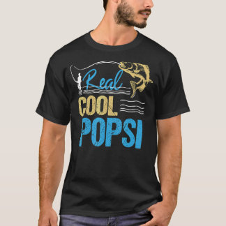 Herren Vintage Reel Cool Popsi Angeln Daddy Opa T-Shirt