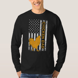 Herren Vintage Retro Amerikanische Flagge Huhn Vat T-Shirt