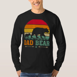 Herren Vintage Retro Bär Tier Papa Bär Vatertag T-Shirt