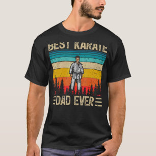 Herren Vintage Retro Bester Karate-Vater Aller Zei T-Shirt