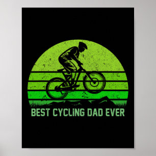 Herren Vintage Retro Bester Radfahrer Dad Ever Lus Poster