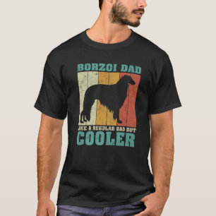 Herren Vintage Retro Borzoi Papa wie ein normaler T-Shirt
