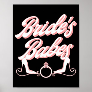 Herren Vintage Retro Braut Damen Junggesellinnenab Poster