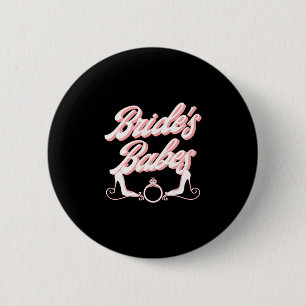 Herren Vintage Retro Braut Mädchen Junggesellinnen Button