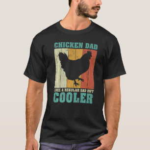 Herren Vintage Retro Huhn Vater wie ein normaler V T-Shirt