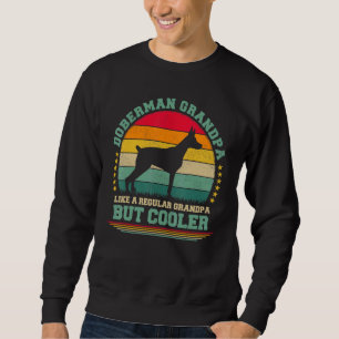 Herren Vintage Retro Hund Dobermann Opa Vatertag Sweatshirt