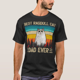 Herren Vintage Retro Lustig Bester Ragdoll-Katze V T-Shirt