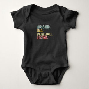 Herren Vintage-Shirt Ehemann Vater Pickleball Lege Baby Strampler