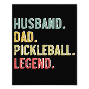 Herren Vintage-Shirt Ehemann Vater Pickleball-Lege Fotodruck